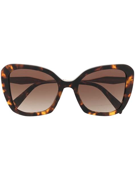 prada square tortoise shell gradient sunglasses|Prada cat eye tortoiseshell sunglasses.